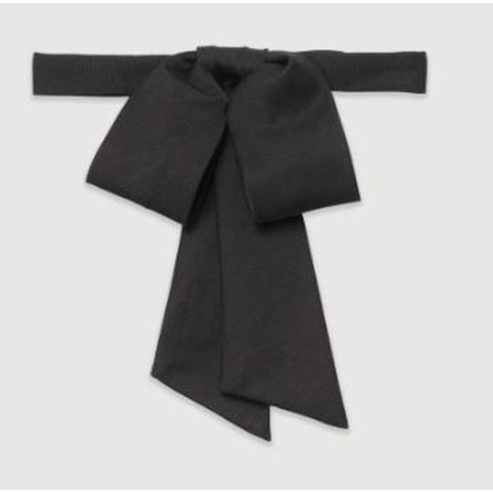 Le Cou Anika Bow in Black Tie Menswear  Lavallière Sash Cravat Size Adjustable